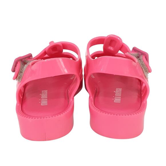 Mini Melissa Jelly Sandals Hot Pink Fisherman Sandals Hook & Loop Girls 7 - Picture 5 of 8